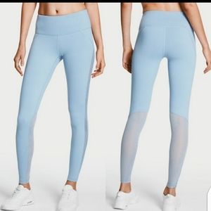 NWT Knockout Victoria's Secret Tight Sport Petite Short Blue Seaview Mesh Stripe